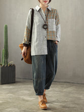 Vintage Washed Old Elastic Waist Holes Pants